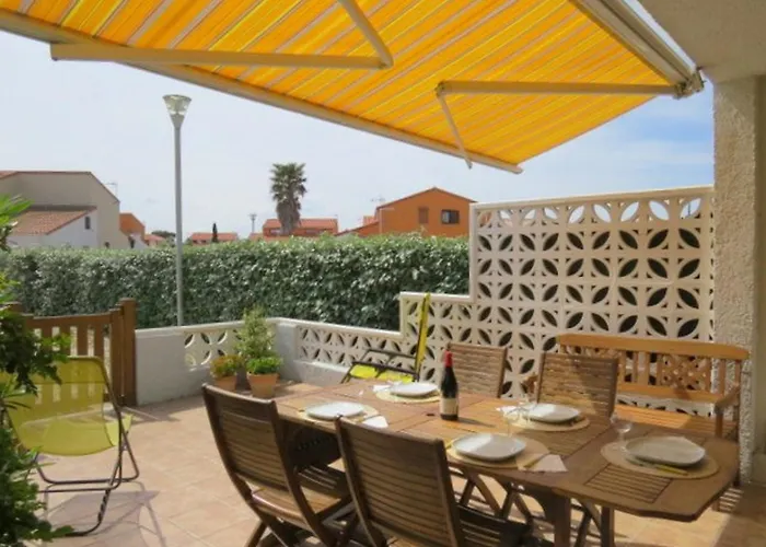 Nyaraló Maisonnette Cosy Avec Terrasse, Jardin, Piscine Et Parking Prive, A 1 Km De La - 5 Pers. - Fr-1-529-208 Le Barcarès